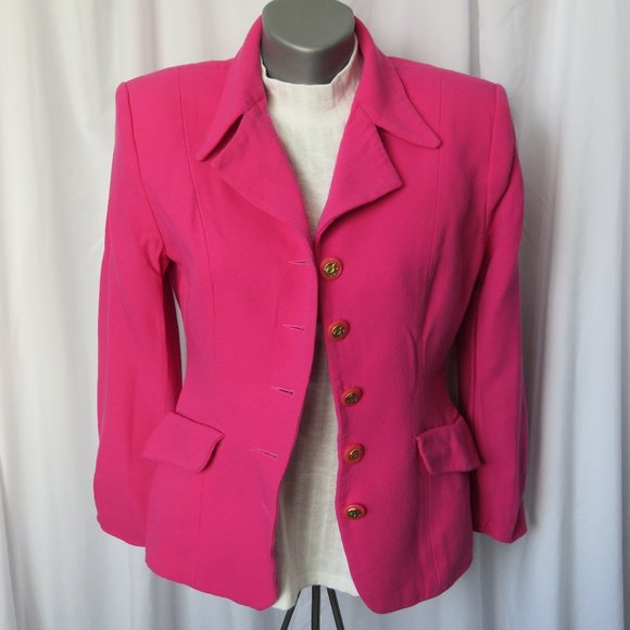 Holt Renfrew Collection Fuschia Wool Blazer - Picture 4 of 9